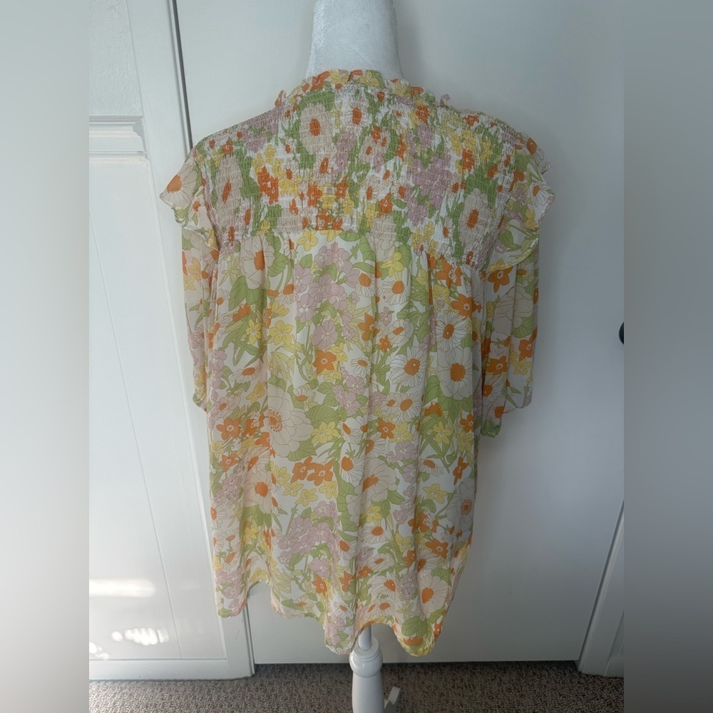Umgee floral Flutter flowy Blouse size 1XL - Picture 3 of 9